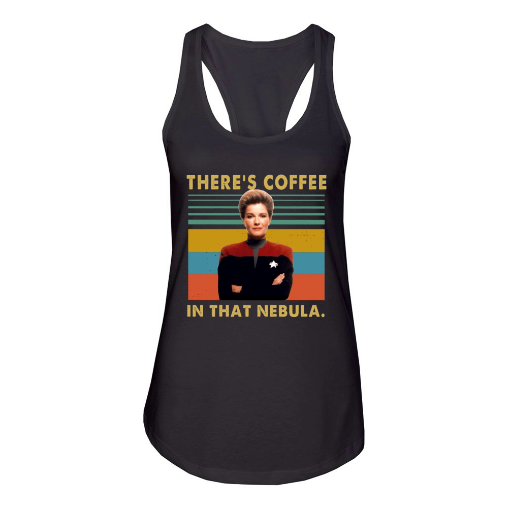 Kate Mulgrew There’s Coffee In That Nebula Vintage shirt Women's Racerback Tank