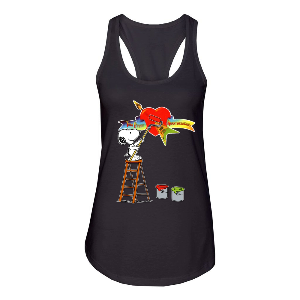Snoopy's Painting The picture- Tom Petty & the Heartbreakers Women's Racerback Tank