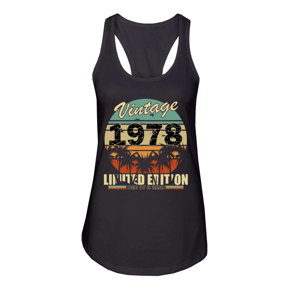 Vintage 1978 vintage retro vintage birthday Women's Racerback Tank