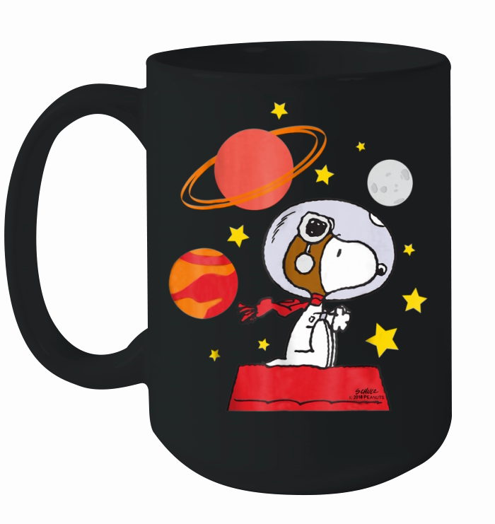 Peanuts Snoopy Space Pilot Mars, Moon And Saturn shirt Ceramic Mug
