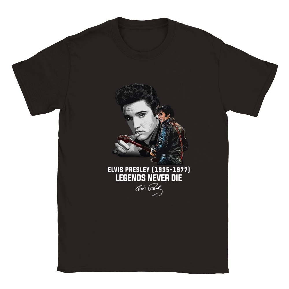 Elvis Presley 1935 1977 Legends Never Die Signature shirt Classic Kids Crewneck T-shirt