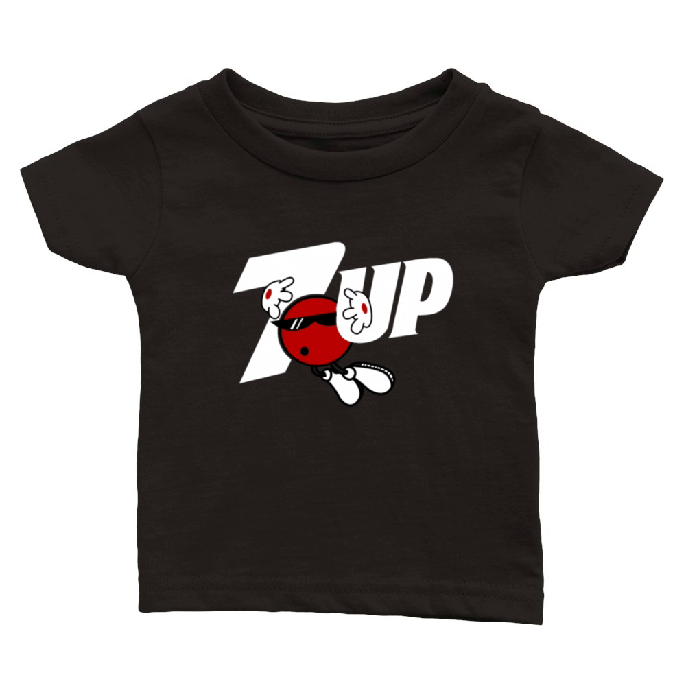 7up M Green T-Shirt Classic Baby Crewneck T-shirt