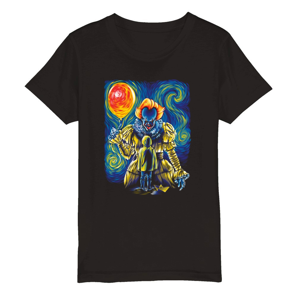 Pennywise IT Starry Night shirt Organic Kids Crewneck T-shirt