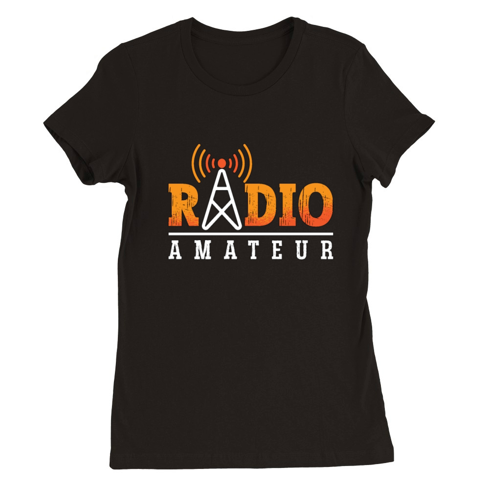 Ham Radio Amateur Loves Antenna Ham Radio Operator Premium Womens Crewneck T-shirt