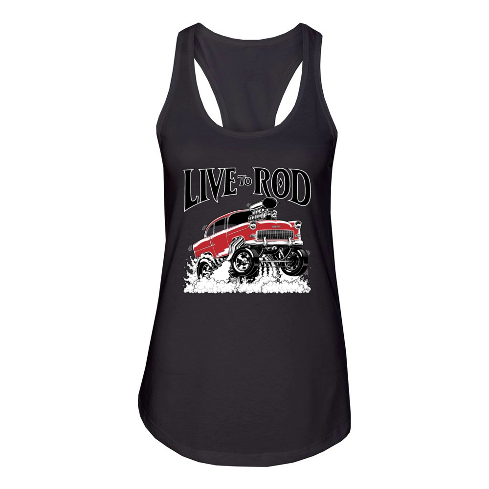 ALive To Rod 1955 Gasser Women's Racerback Tank