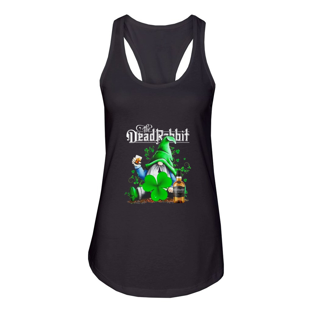 Gnome The Dead Rabbit Irish Whiskey St. Patrick’s day shirt Women's Racerback Tank