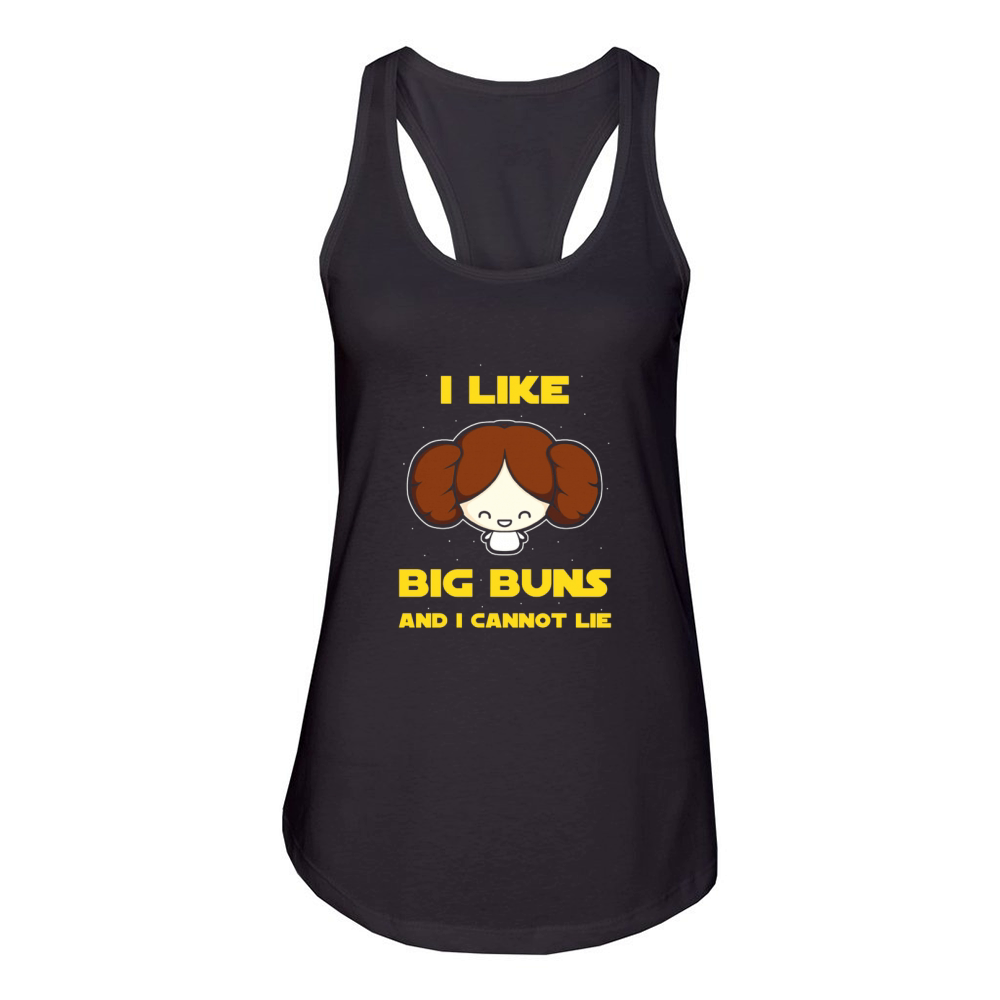 Princess Leia Organa I like big buns and I cannot lie shirt Women's Racerback Tank