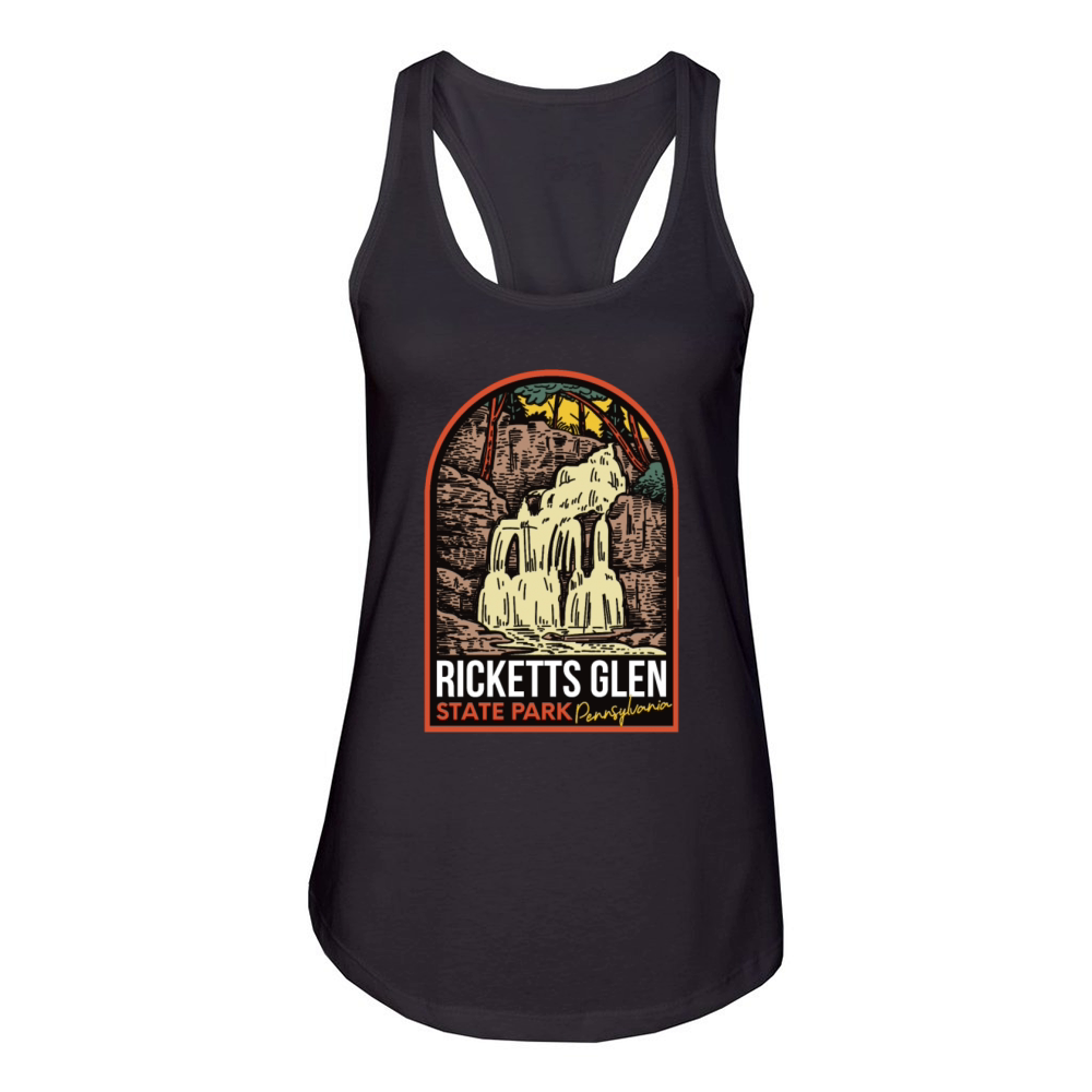 Ricketts Glen State Park Pennsylvania Vintage Women's Racerback Tank