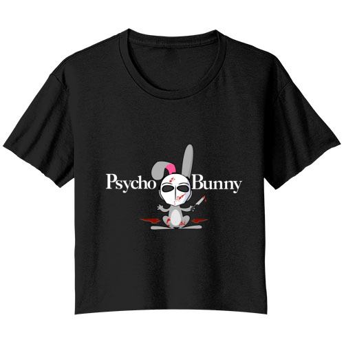 Psycho Bunny Animals Bella Ladies Flowy Crop T-shirt
