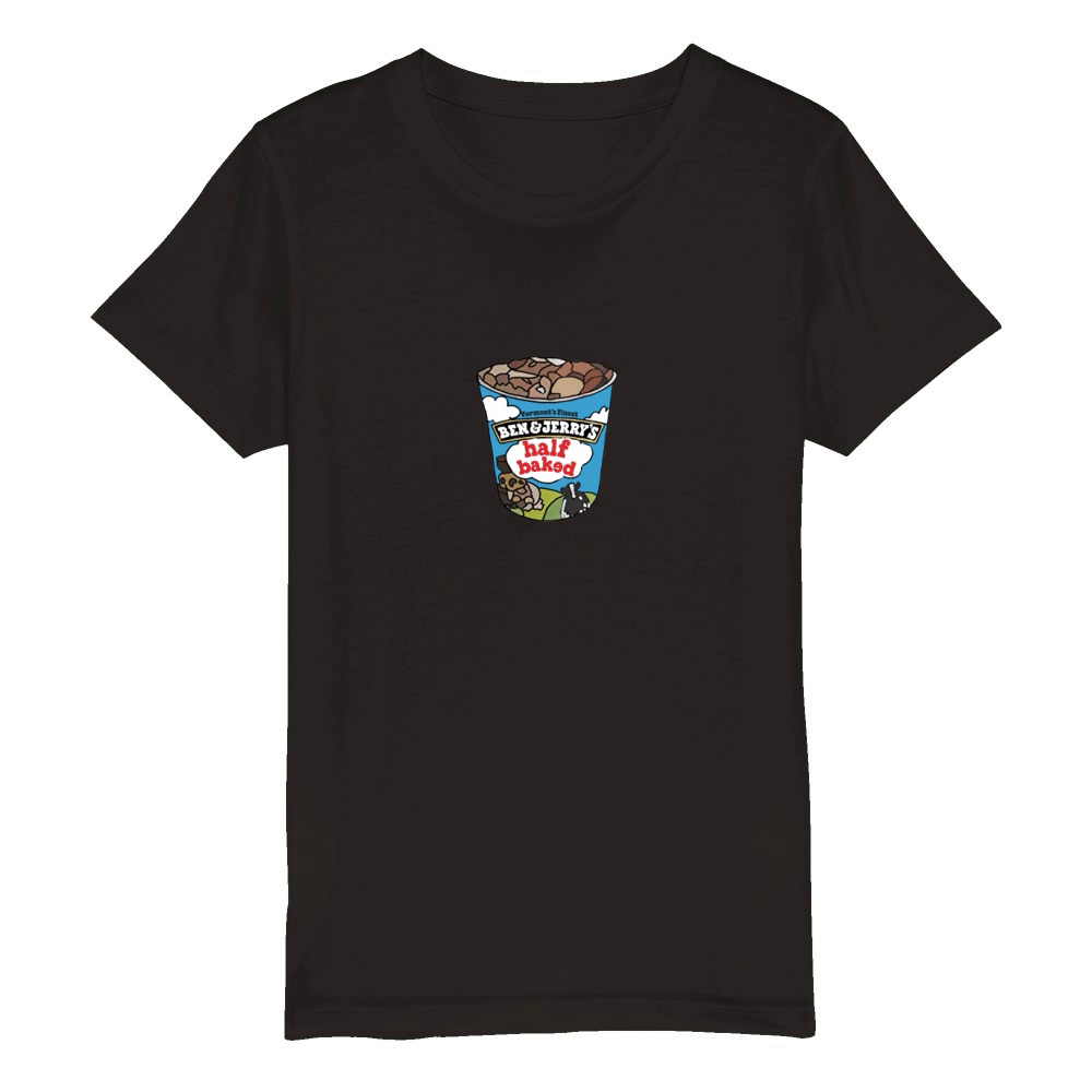 Ben And Jerrys Half Baked Ice Cream Organic Kids Crewneck T-shirt
