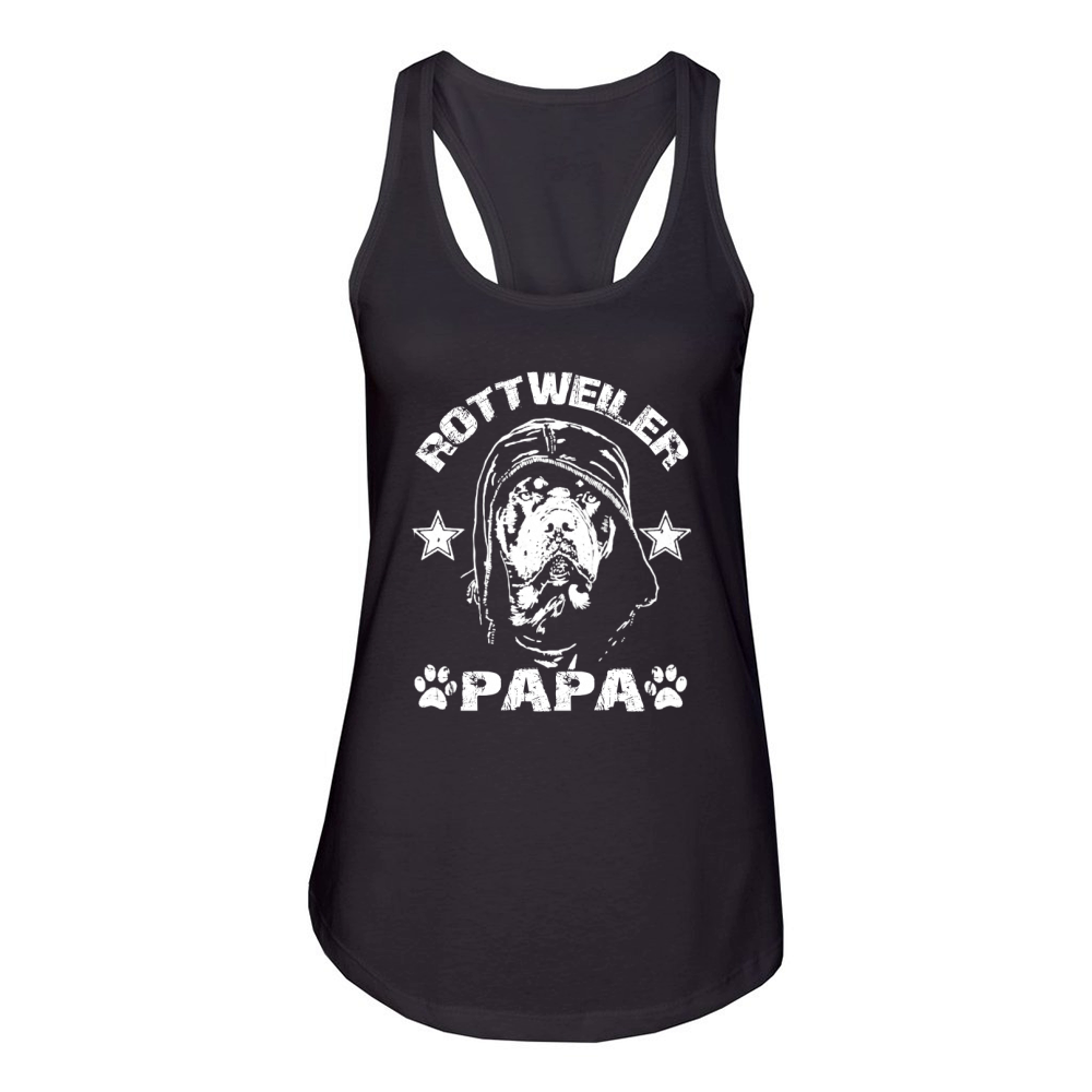 Rottweiler Papa   Basic Design Print Women's Racerback Tank