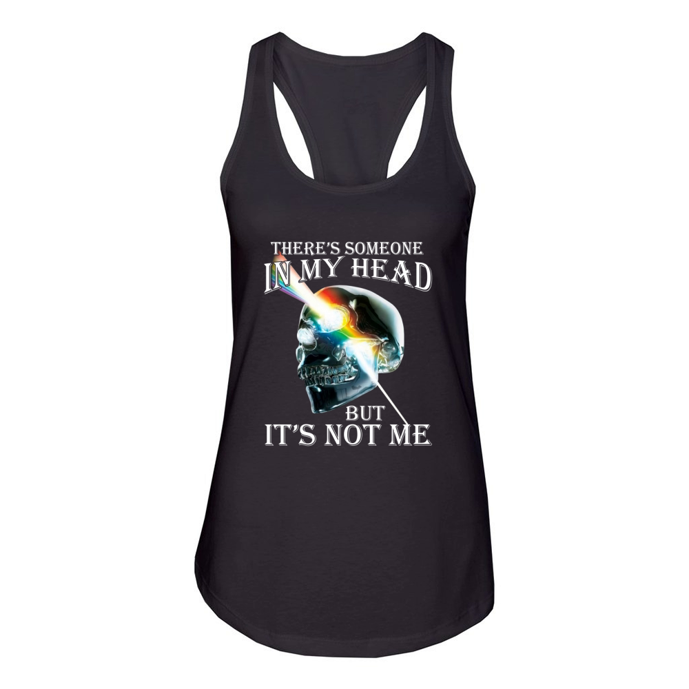 There's Someone In My Head But It's Not Me Skull Pink Floyd Lgbt Women's Racerback Tank