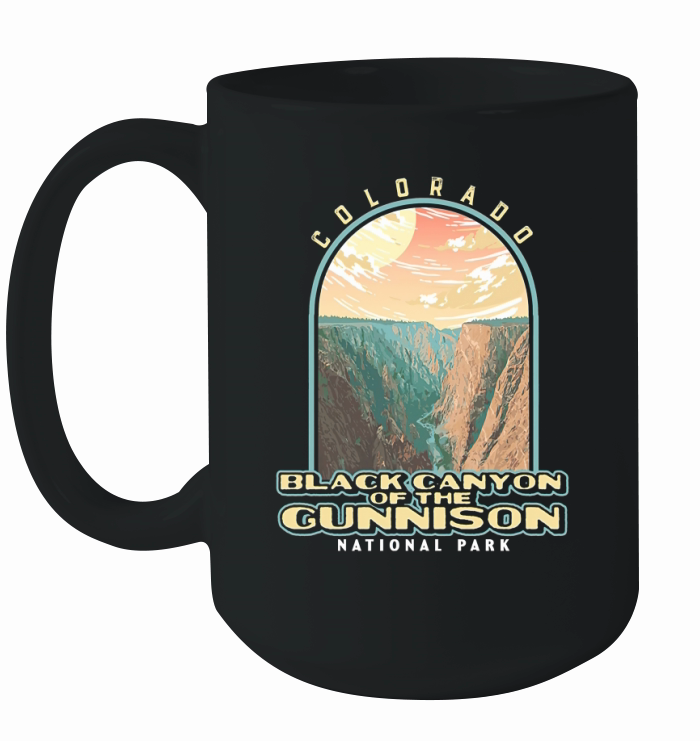 Black Canyon of the Gunnison Colorado Vintage WPA Style Ceramic Mug