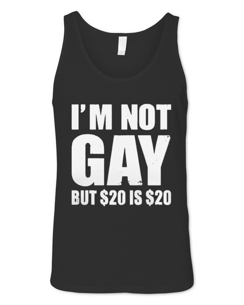 I'm Not Gay But 20 dollars Is 20 dollars Unisex Jersey Tank