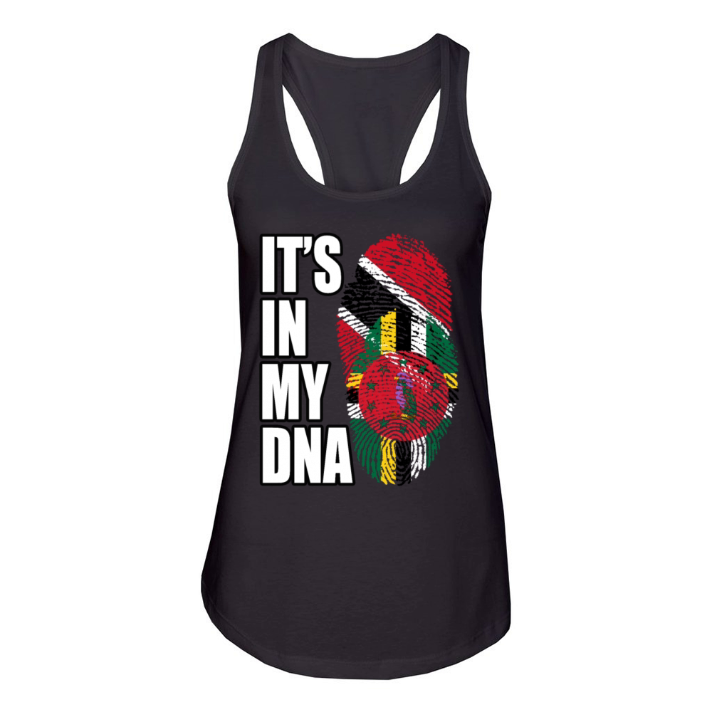 Dominican And Trinidad Tobago Mix Heritage DNA Fla Women's Racerback Tank