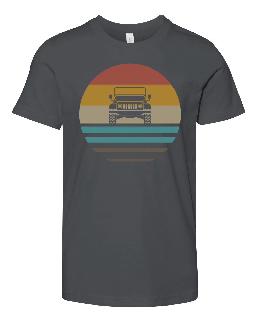 Vintage Jeeps Retro 70s Distressed Off Road Youth Unisex Jersey Tee
