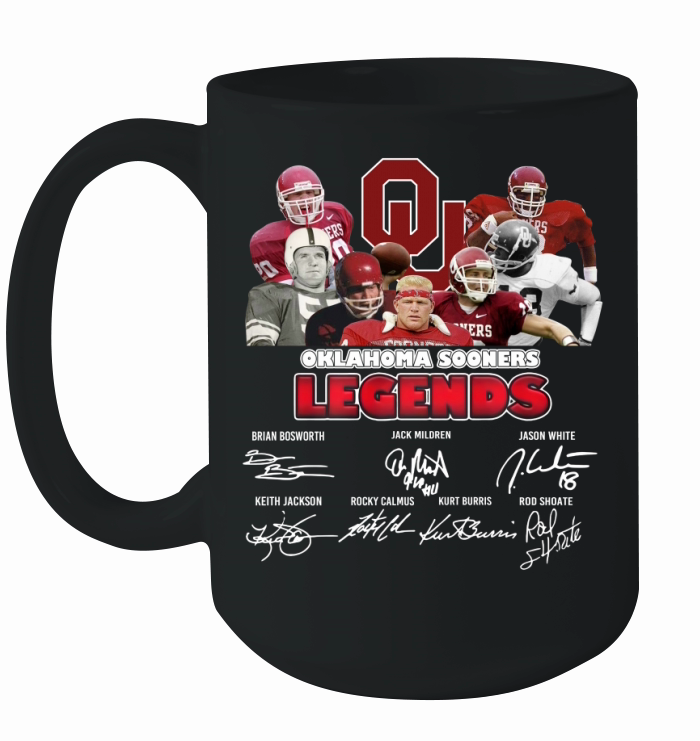 The oklahoma sooners legends signatures Ceramic Mug