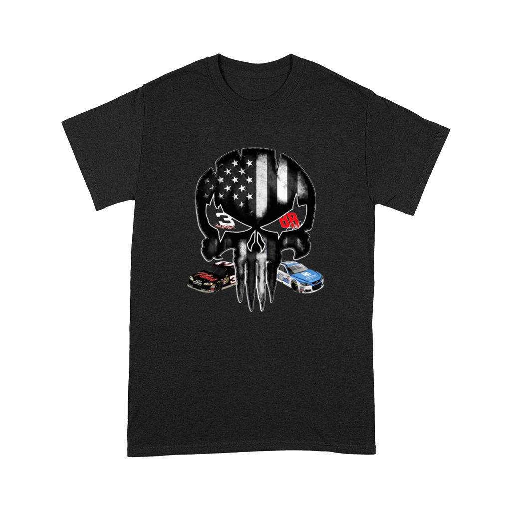 Punisher American flag Austin Dillon and Alex Bowman signature shirt Comfort T-shirt