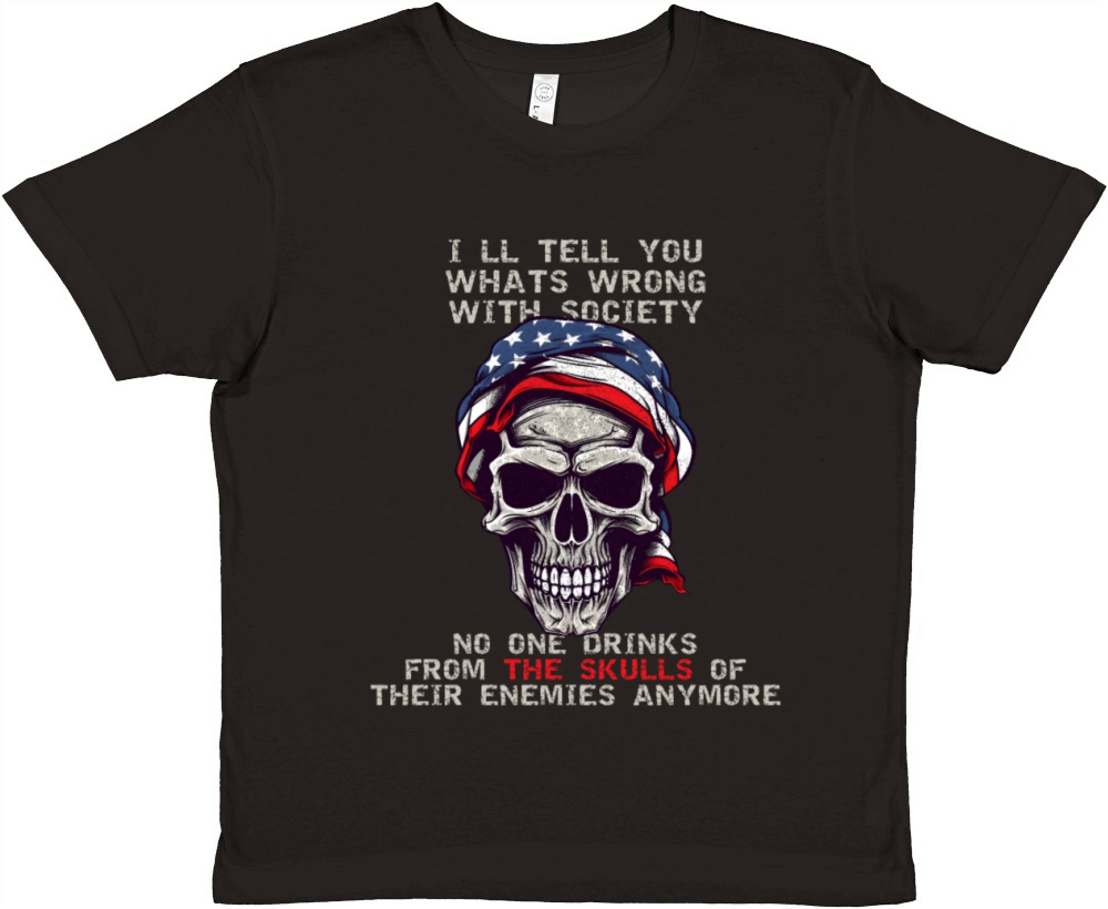 Skull Drink From The Skull Of Your Enemies funny m Premium Kids Crewneck T-shirt