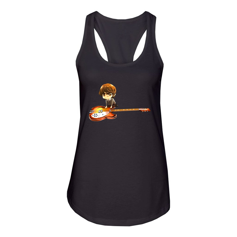 george harrison chibi Women's Racerback Tank