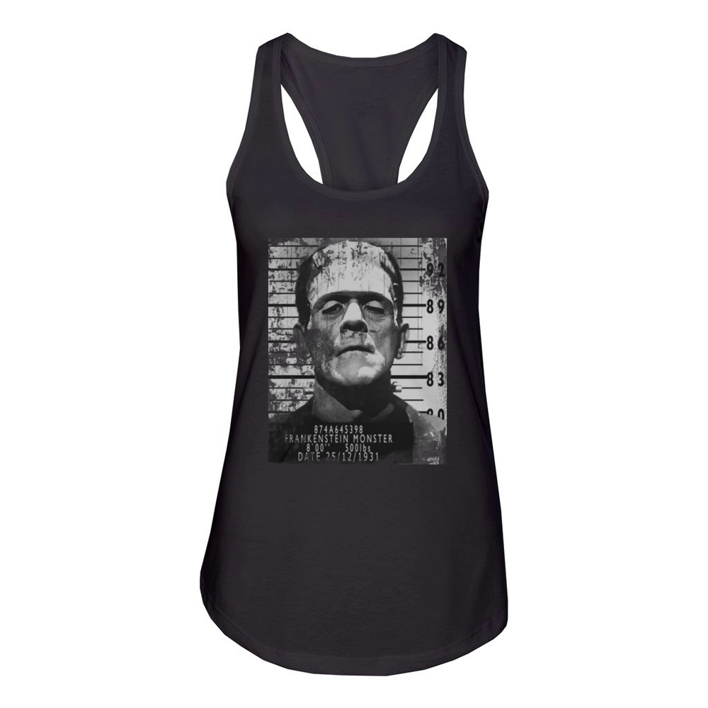 Mens organic t-shirt frankenstein under arrest Women's Racerback Tank
