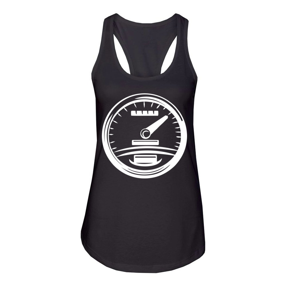 Speedometer Speedometer Tuning Sportscar Icon Women's Racerback Tank