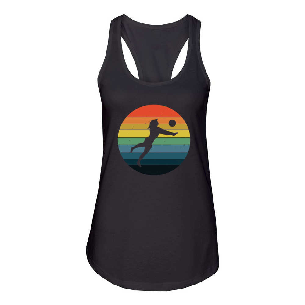 Volleyball Vintage Volleyballer Women's Racerback Tank