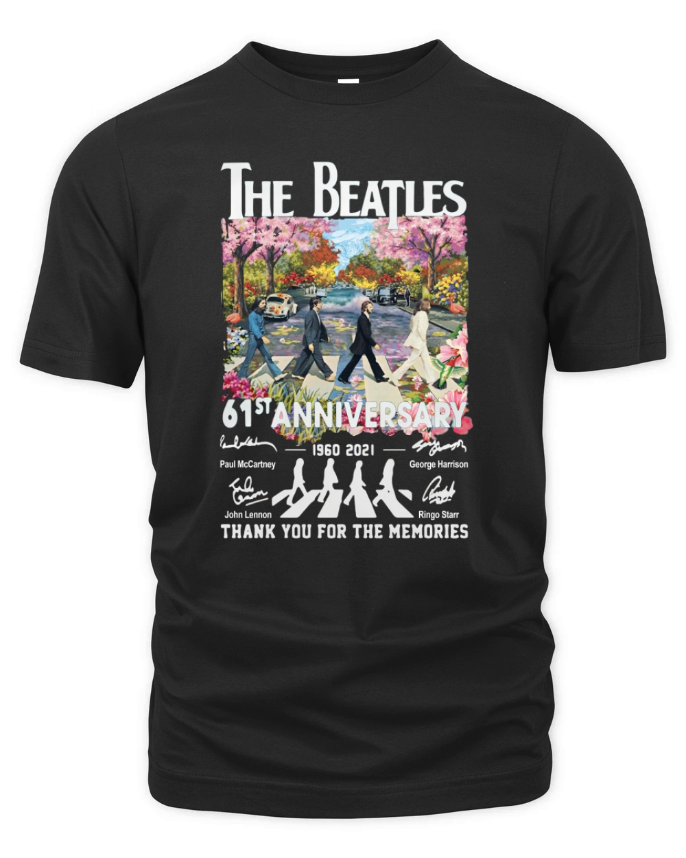 Abbey Road The Beatle 61st Anniversary 1960 2021 Thanks For The Memories Organic Unisex T-shirt