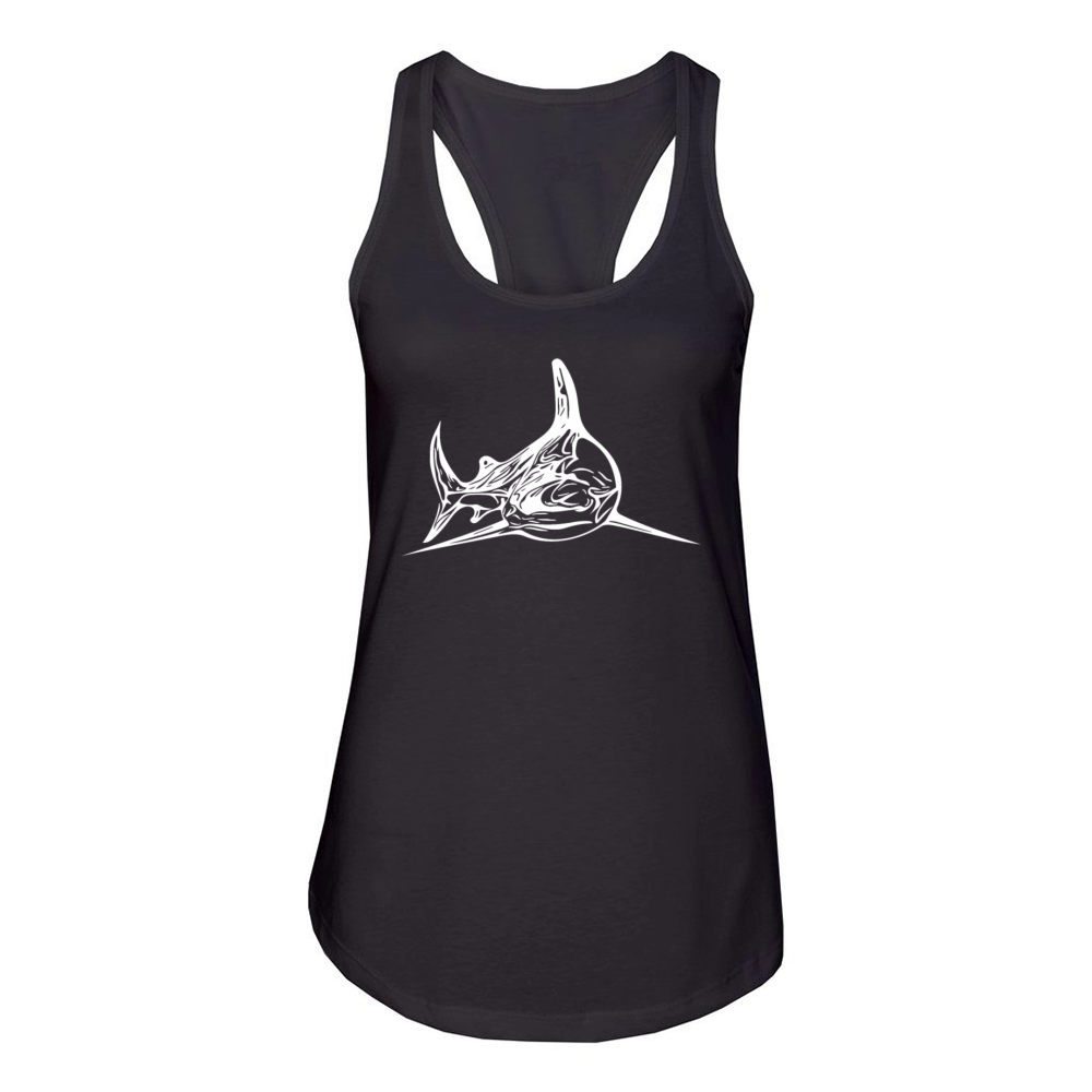 Elegant Vintage Tiger Shark Women's Racerback Tank