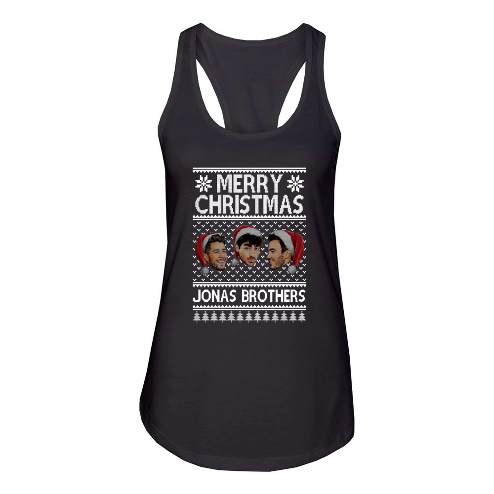 Merry Christmas Jonas Brothers Ugly Christmas shirt Women's Racerback Tank