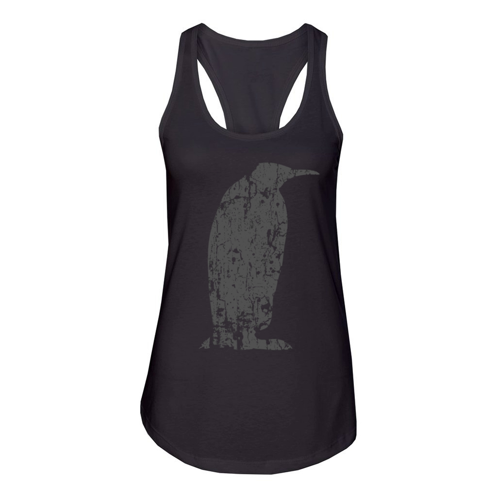 Penguin Vintage Design Penguin Print Women's Racerback Tank