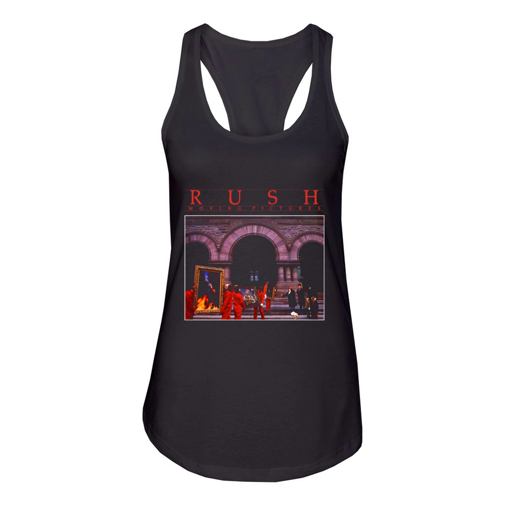 Rush Moving Pictures Rock Band Tour Geddy Women's Racerback Tank