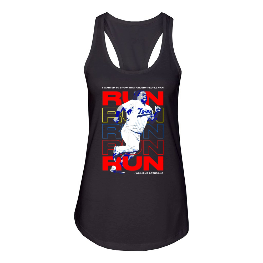 Willians Astudillo Chubby People Can Run Women's Racerback Tank