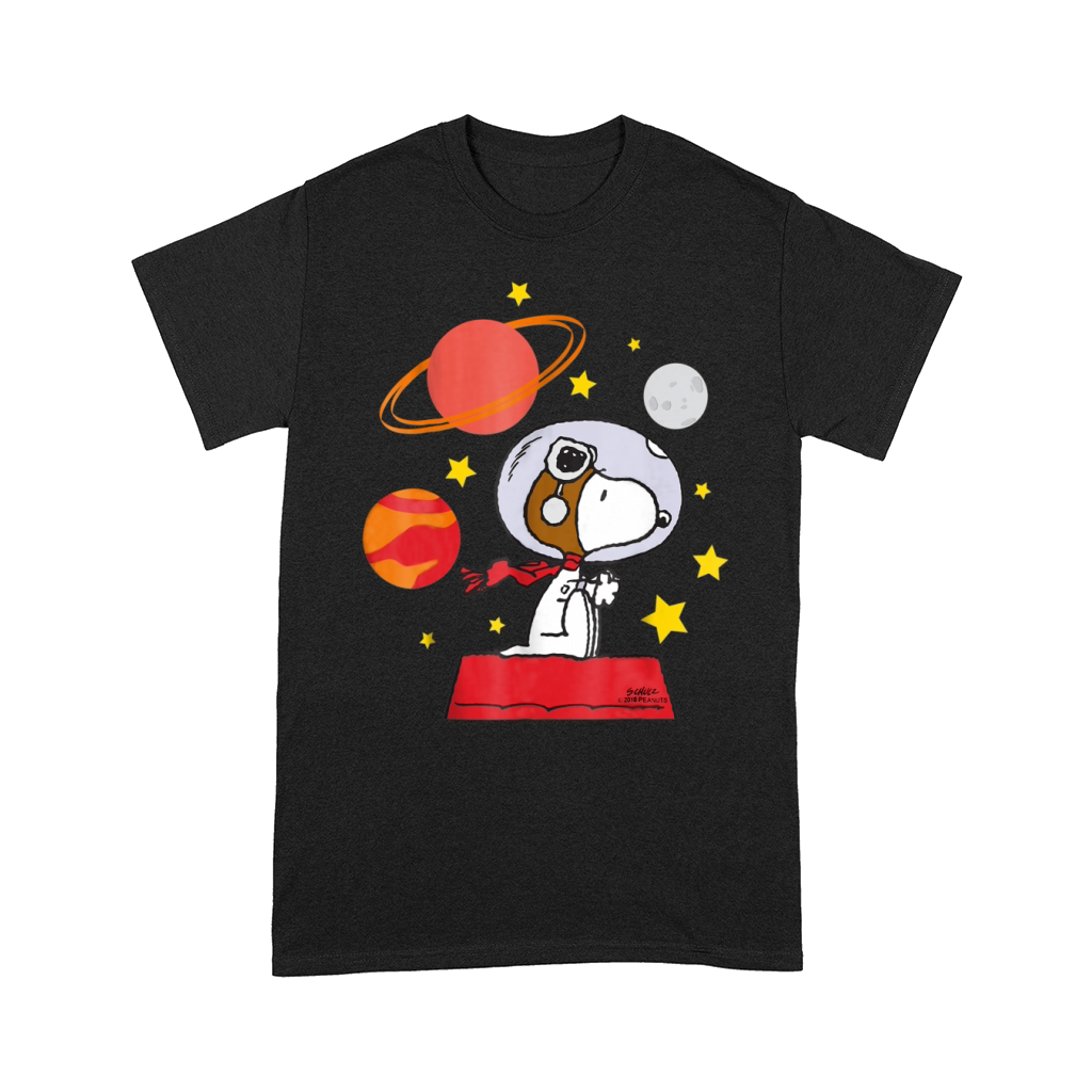 Peanuts Snoopy Space Pilot Mars, Moon And Saturn shirt Comfort T-shirt