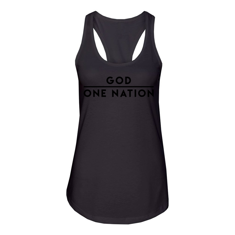 God One Nation Under God American Christian Gift Women's Racerback Tank