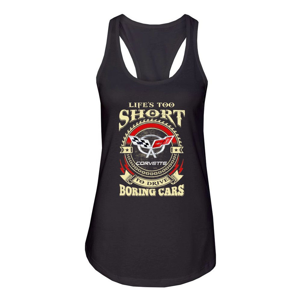 LIFE'S TOO SHORT CORVETTE C5 Women's Racerback Tank