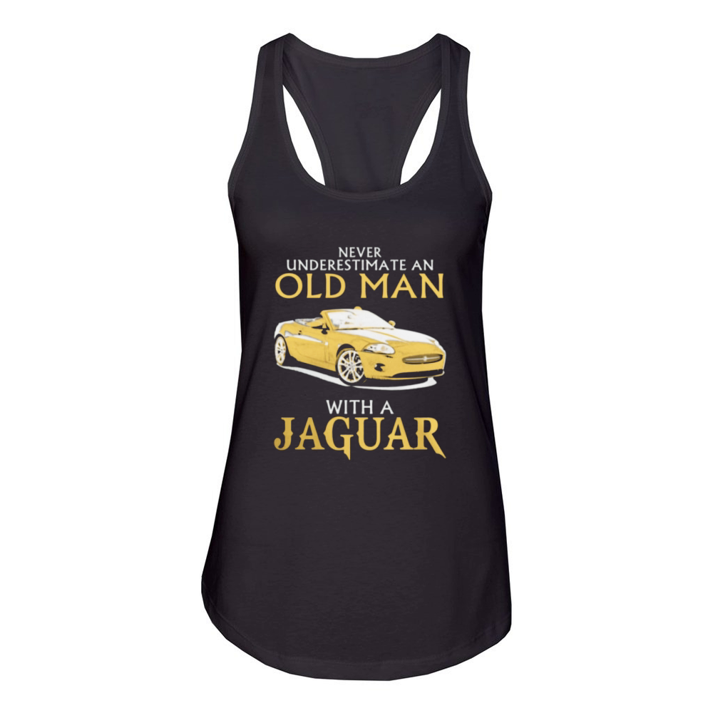 Old Man With A Jaguar Women's Racerback Tank