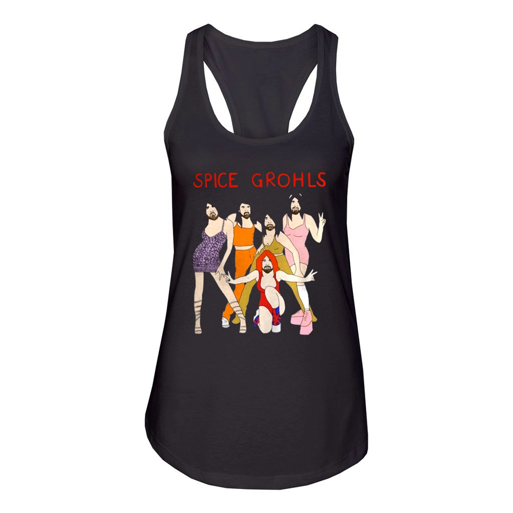 Spice Grohls Spice Girls And Boys Fronts Women's Racerback Tank