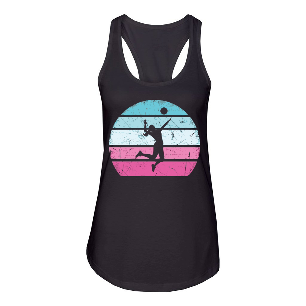 Volleyball Girl Retro Vintage Women's Racerback Tank