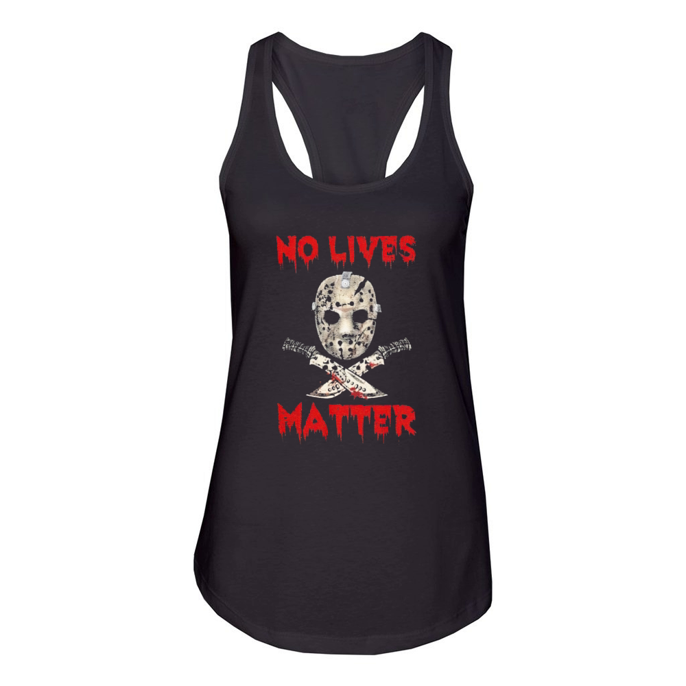 Jason Voorhees no lives matter Halloween Women's Racerback Tank