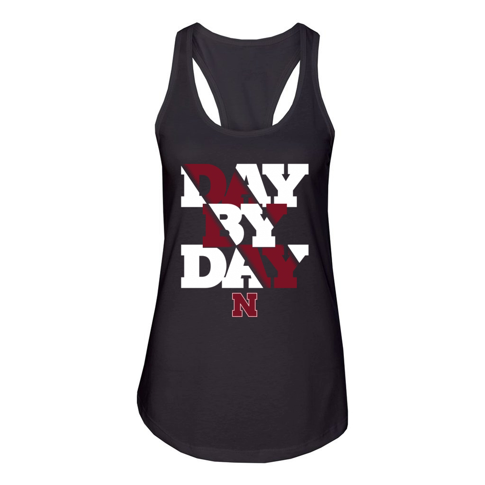 Nebraska Day By Day Women's Racerback Tank