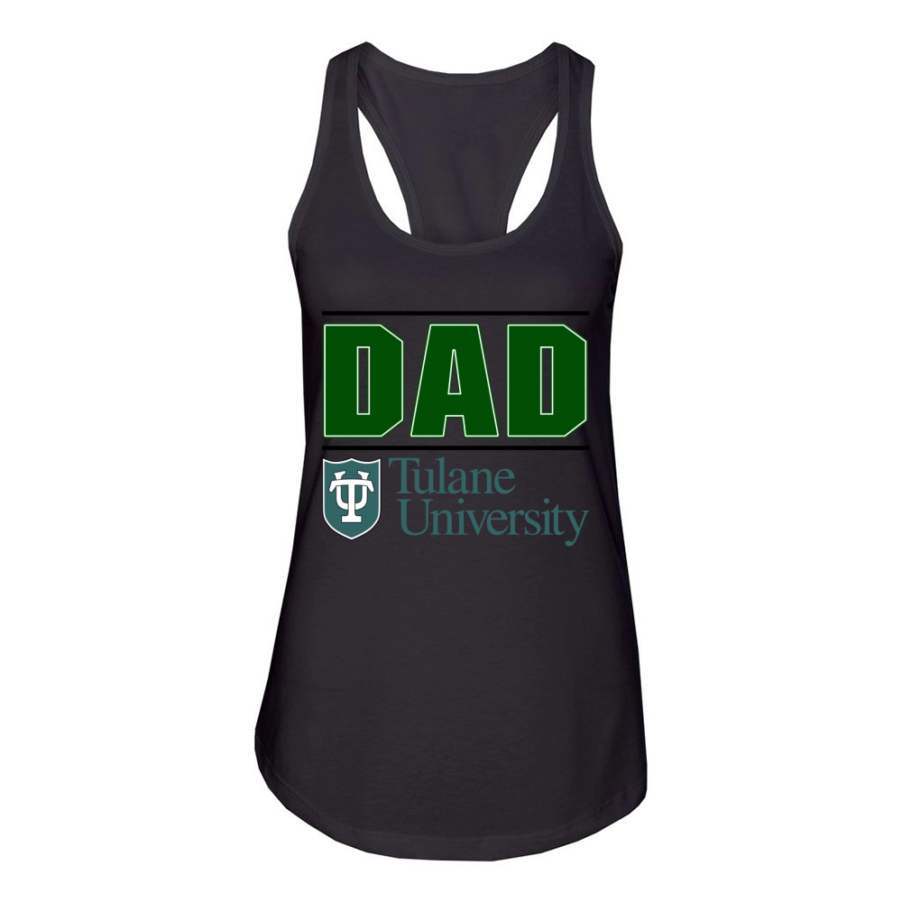 Tulane University Proud Dad Parents Day 2020 Women's Racerback Tank