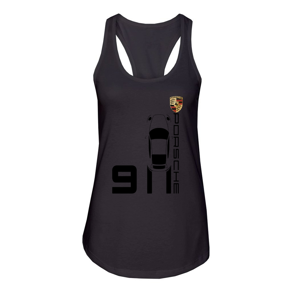 Vintage 911 Porsche Sports Car Women's Racerback Tank