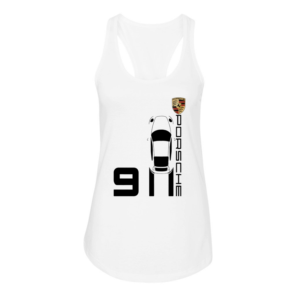 Vintage 911 Porsche Sports Car Women's Racerback Tank