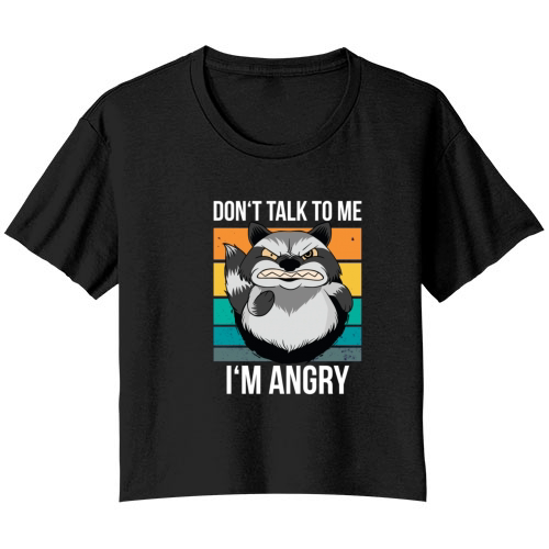 Funny Animals Animal Funny Sayings Bella Ladies Flowy Crop T-shirt