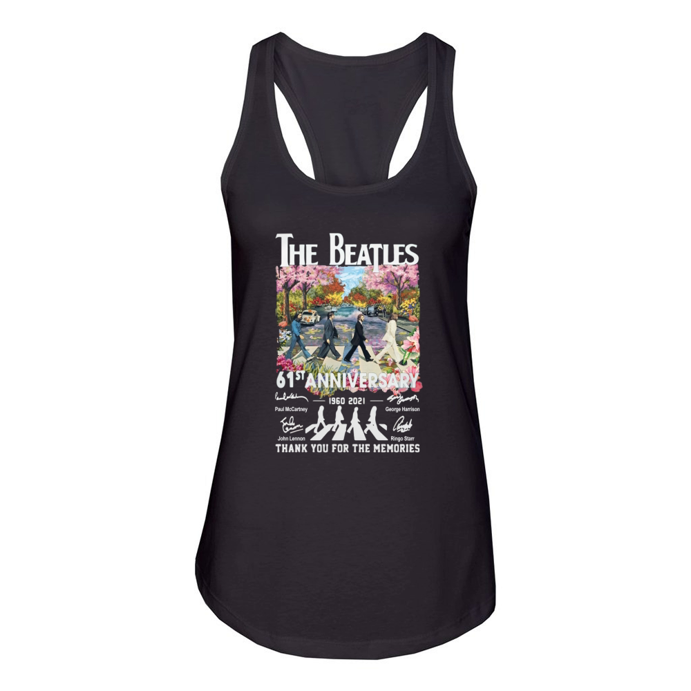Abbey Road The Beatle 61st Anniversary 1960 2021 Thanks For The Memories Women's Racerback Tank