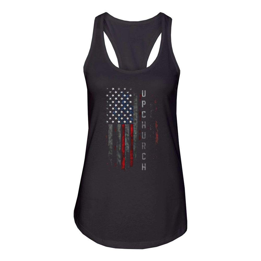 Upchurch Family American Flag Women's Racerback Tank