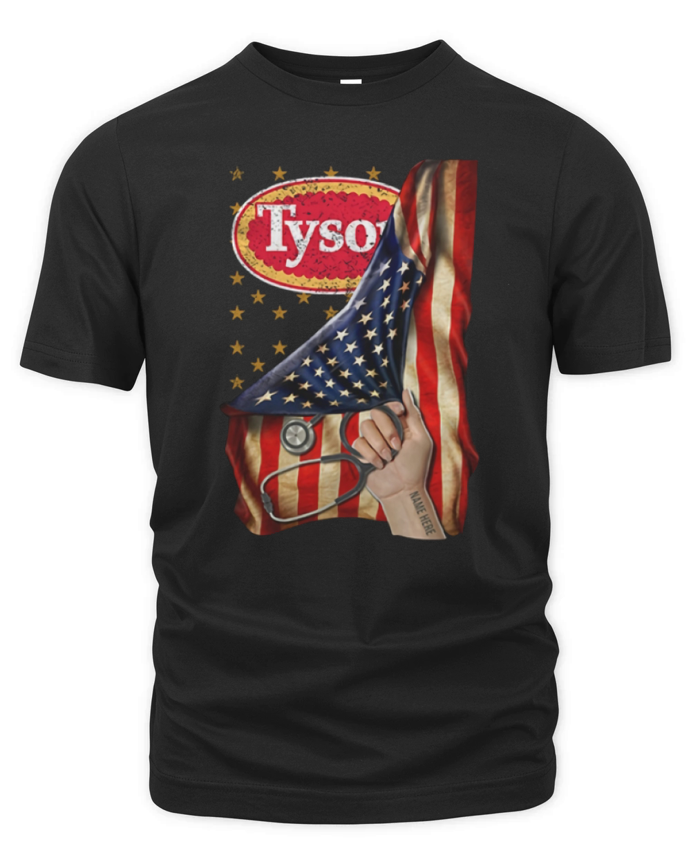 Tyson Foods America Flag inside me shirt Organic Unisex T-shirt