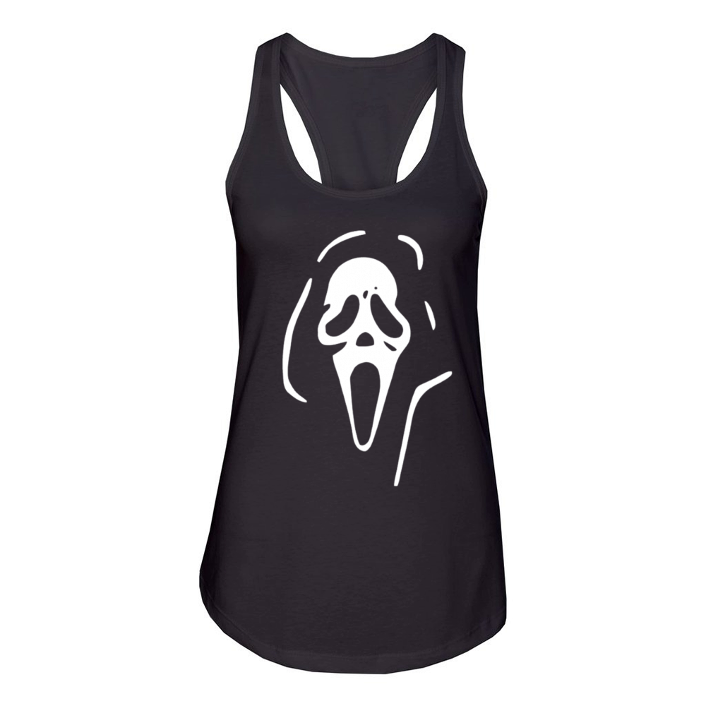 Scream Ghost Face Women's Racerback Tank