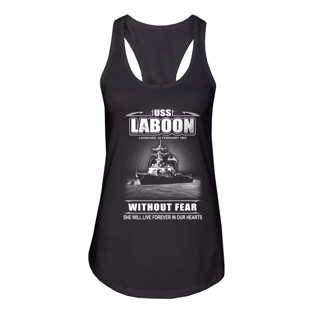 USS Laboon DDG 58 She will live forever in our heart Women's Racerback Tank